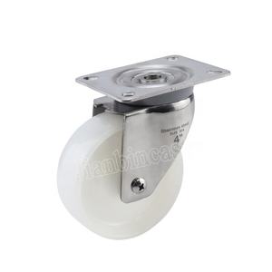 Europeu 3 "4" 5 "PA Placa De Aço Inoxidável Com Freio Rodízio Roda Base Placa 105*85mm Rodízios - Product Image 2