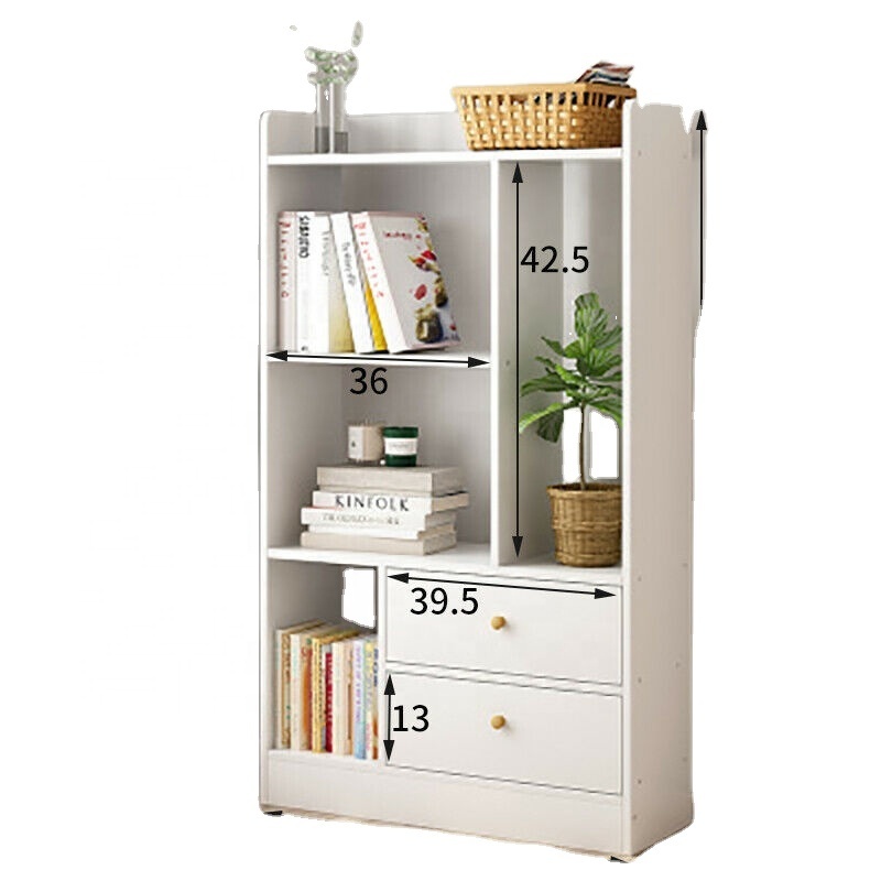 3 Tier White Tall Bookshelf Bookcase