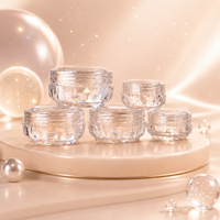 Pot de poudre à ongles scintillante style diamant transparent 3g, mini emballage cosmétique portable en plastique pour poudre à ongles