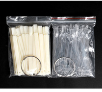 Vente en gros de 50 pièces de nuancier de vernis à ongles avec anneau métallique, style acrylique, carte de couleur de vernis à ongles pour salon de manucure