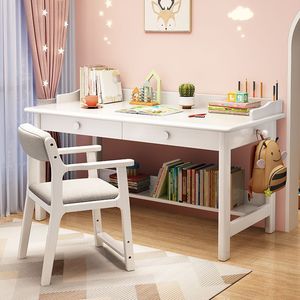 Solid Wood <b>Desk</b> Chair Set Modern Simple Kids Study <b>Table</b> Home Student Writing <b>Desk</b> Bedroom Furniture - Product Image 1