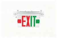 Panneau de signalisation LED encastré à éclairage périphérique homologué aux États-Unis, avec diagnostic automatique, blanc, sélectionnable 120-347V, lumière de secours, indice de protection IP20, garantie 2 ans