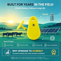 Solución de Rastreo de Ganado con Etiqueta BLE, Batería de 5 Años, Resistente al Agua, Intervalo de Transmisión de 60s, Gateway 4G para Carga de Datos