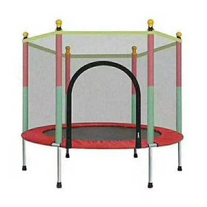 Trampoline rond en métal pour adultes, lit rebondissant d'intérieur, parc de jeux pour bébés, <span class=keywords><strong>filet</strong></span> de sécurité - Product Image 5