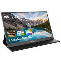 Monitor Portátil Plano InnoView de 15.6 Pulgadas IPS Ultra Delgado de 0.26 Pulgadas de Grosor, Ahorra Espacio en la Mochila para Viajeros