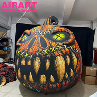 Têtes de morteaux gonflables aux prix d'usine, citrouille de Halloween gonflable réaliste en forme de crâne
