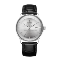 Montre mécanique automatique prête à être expédiée, acier inoxydable, cristal saphir, luxe, mode, personnalisable pour homme