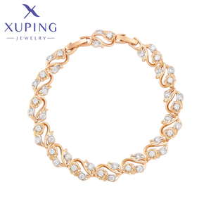 S00118099 xuping jewelry wholesale fashion elegant luxury daily lively lady gift hollow out design stone bracelet