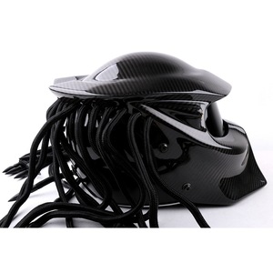 Tùy chỉnh thiết kế săn mồi đầy đủ mặt Mũ bảo hiểm xe máy đen vật liệu sợi <span class=keywords><strong>carbon</strong></span> Điều kiện Mới sợi thủy tinh vỏ xây dựng - Product Image 4