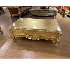 Collection de canapés style palais royal, cadre doré, tissu, configuration 3+2+1 places pour maison de luxe - Product Image 5