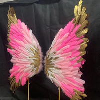 Grande ailes de plumes d'ange géant avec base pour décoration de mariage, décoration murale de fond, personnalisation d'usine