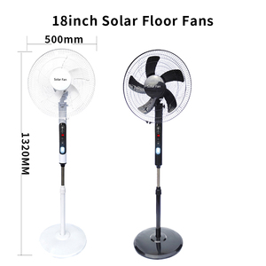 Ventilateur solaire rechargeable 16/18 pouces, alimentation AC/DC, ventilateurs sur pied avec télécommande, ABS+Métal, 25W, pour la maison, le bureau, l'extérieur et l'intérieur - Product Image 3