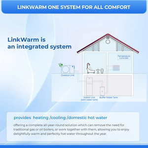 Pompe à chaleur air-eau tout-en-un à bas prix pour salle de bain, haute température, air R290, solaire, 8 kW, 14 kW, EVI, onduleur CC, Wifi, application, récupération d'énergie - Product Image 5