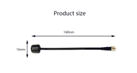 Antenne FPV Lollipop 5,8 GHz 3dBi RHCP/LHCP avec câble RG141 de 140 mm et connecteur mâle SMA/RP-SMA