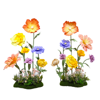 Handgemaakte Opvouwbare Kunstmatige Gigantische Bloemen Zachte Doek Staande Display Set Voor Stijlvolle Interieur Etalage