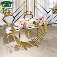 Table à gâteaux de mariage en acier inoxydable, 4 pièces, ghost, pour événements