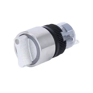 16MM 3PINS 2 position selector rotary switch anti vandal IP65 stainless steel metal latching rotary switch waterproof