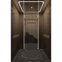 Ascensor Residencial de Estilo Moderno, 400 kg, 0.4 m/s, Puerta Automática, 3 Pisos, Elevador Pequeño para Casa