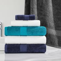 Ensemble de serviettes de bain de luxe 100 % coton, bord côtelé gaufré, super absorbant, éponge douce pour hôtel, spa, salle de bain, adultes, vente en gros personnalisée