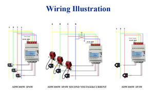 Acrel ADW300 LoRaWANスマートエネルギーメーターRS485マイルサイトゲートウェイで使用されるエネルギー監視システム用 - Product Image 5