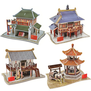 49 Diseños de Arquitectura Mundialmente Famosa, Rompecabezas 3D, <span class=keywords><strong>Casa</strong></span> de Cultura Popular, Decoración de Cabaña, Rompecabezas 3D, Juguetes - Product Image 1