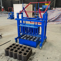 Machine manuelle mobile de fabrication de blocs creux 40x40, sans palette, petite machine à briques en ciment