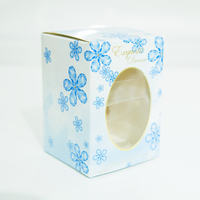 Damenparfüm in Kugelförmiger Flasche, Blaue Flüssigkeit, Blütenkappe, Weiße Box mit Ausschnitt, Bezaubernd, für Hochzeiten, Langanhaltend