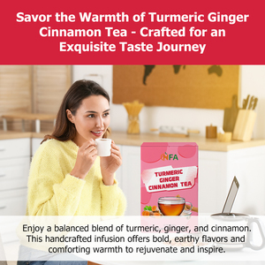 Thé au Curcuma, Gingembre et Cannelle Marque Blanche : Favorise la Digestion, Saveurs Terrestres et Chaleur Réconfortante pour Revitaliser et Inspirer - Product Image 4