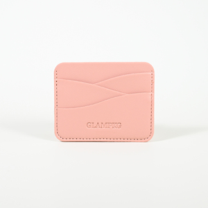Glampkg bán sỉ tuyệt vời tùy chỉnh Slim PU da chủ thẻ khá Logo cá nhân hình dạng sóng Túi thẻ cho thẻ tín dụng - Product Image 2