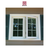 Usine personnalisé Design moderne UPVC battant verre fenêtre vinyle français fenêtre persienne rideau pour hôtels ouverture verticale motif