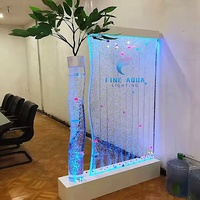 Panneau mural à bulles direct usine, écran à bulles d'eau dynamique RGB, fontaine d'eau pour la décoration commerciale des hôtels 5 étoiles