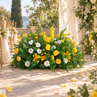 Composition florale de mariage en gros, fausse fleur artificielle, décoration de table pour banquets et réceptions