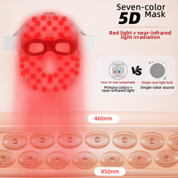 Masque facial LED infrarouge 5D sans fil, appareil de luminothérapie télécommandé pour la maison