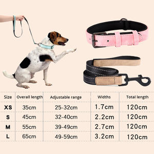 <span class=keywords><strong>Collar</strong></span> de perro ajustable resistente a la intemperie de cuero PU personalizado de lujo para entrenamiento de mascotas con etiqueta de Metal para caminar perros - Product Image 5