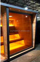 Fabricant professionnel extérieur luxe pruche/bois de cèdre traditionnel vapeur humide cube noir sauna finlandais avec chauffage