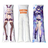 Oreiller corporel personnalisé carré à jambes séparées, motif personnage d'anime et de dessin animé, 180x60cm 71x24in, en tricot double face, pour usage domestique