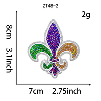 Parche Termoadhesivo Bordado con Lentejuelas de Mardi Gras, Coquette, Martes Grueso, Carnaval, Emblema Pequeño para Planchar en Ropa, Sombreros y Bolsos