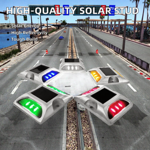 IP68 Aço Solar Rodovia Uso Reflexivo Folha De Rua Luz Brilhante Magnético Tráfego Beacon Estrada Segurança Luzes De Advertência Solar - Product Image 5