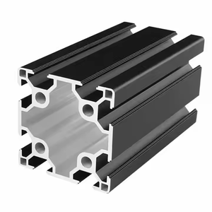 Profil d'extrusions en aluminium anodisé noir de fente de la double rainure 60 <span class=keywords><strong>T</strong></span> de matériel d'alliage d'aluminium de prix usine pour le cadre de poste de travail - Product Image 3