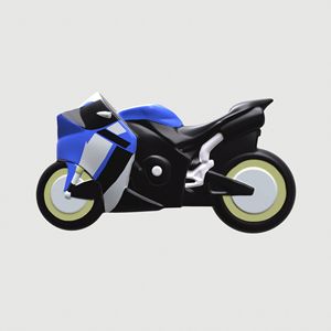 Jouet en plastique de moto de dessin animé, cadeau promotionnel portable, objet décoratif - Product Image 3