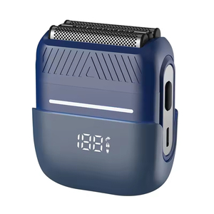 เครื่องโกนหนวดไฟฟ้าขนาดเล็กสำหรับผู้ชาย IPX7 กันน้ำ ชาร์จผ่าน USB ใบมีดคู่ พกพาสะดวก โกนได้ละเอียด - Product Image 4