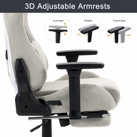 Chaise de jeu ergonomique en velours confortable, Silla Gamer, chaise de jeu pour ordinateur robuste avec fonction massage