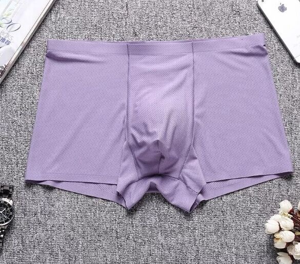 Мужское нижнее белье, боксеры, мужские трусы, мужское нижнее белье, выпуклый дизайн, очень мягкие сексуальные бесшовные боксеры из ледяного шелка, мужские трусы в наличии