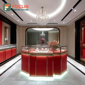 High Visibility Jewelry Retail Fixtures Laminated Finish Commercial Store Glass Showcase - Product Image 5