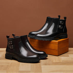 Zapatos Oxford de Vestir para Hombre, Estilo Británico Vintage, Cuero Charol Brillante, Punta Cuadrada Tallada, Zapatos Formales con Aumento de Altura para Boda - Product Image 2