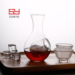 Carafe à <span class=keywords><strong>whisky</strong></span> et à vin en verre japonais classique, faite à la main et personnalisée, avec poche à glace, carafe à saké froide, carafe à saké - Product Image 3