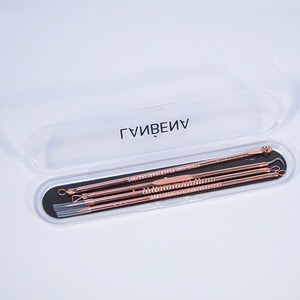 Toptan 4 adet/set komedon aleti sivilce Pin aracı siyah nokta akne kaldırma iğneler siyah noktalar gözenek temizleyici kiti - Product Image 5
