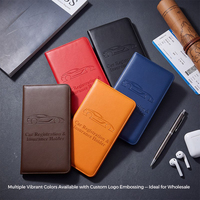 Porte-cartes d'immatriculation de voiture en PU personnalisé avec logo promotionnel, porte-assurance automobile, organisateur de documents mince multi-poches pour permis de conduire