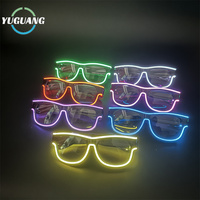 Lunettes de Noël amusantes sans fil rechargeables EL pour la fête de la Saint-Valentin, du Ramadan et de la fête des pères.