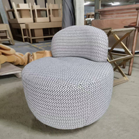 Ensemble de canapés ovales rembourrés de luxe moderne pour hôtel, avec structure en bois et sièges mobiles en coton, pour villa, banquet, mobilier commercial sur mesure